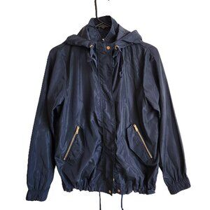 Cavalini Original Women's Hooded Jacket Windbreaker zip up Navy